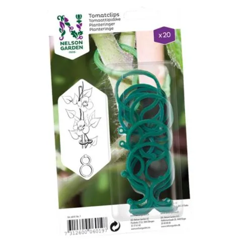 Rabatter 6019 Nelson Garden Plantclips grön plast, 6 cm, 20-pack
